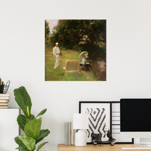 Dennis Miller Bunker schilderen in Calcot door Sar Poster (Thuiskantoor)