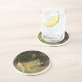 Dennis Miller Bunker schilderen in Calcot door Sar Zandsteen Onderzetter (Zijkant)