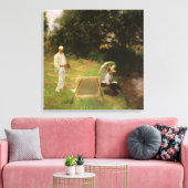 Dennis Miller Bunker Schildert bij Calcot door Sar Canvas Afdruk (Insitu (Woonkamer))