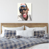 Dennis Rodman - Karikatuur op doek 18 x 24 Canvas Afdruk (Insitu (Slaapkamer))