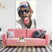 Dennis Rodman - Karikatuur op doek 18 x 24 Canvas Afdruk (Insitu (Woonkamer))