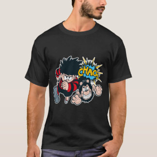 Dennis the menace CHAOS retro style girl funny T-shirt