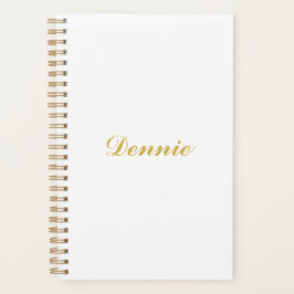 Dennis Typografie Goud Schrift Gepersonaliseerd Ca Planner