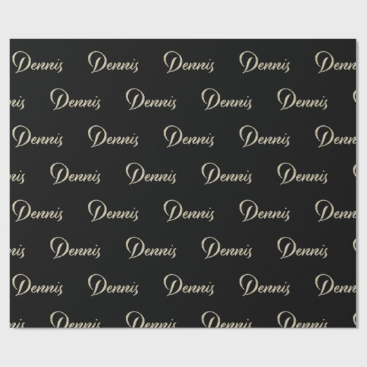 Dennis Vorname Name edles Geschenkpapier Papier (Vlak)