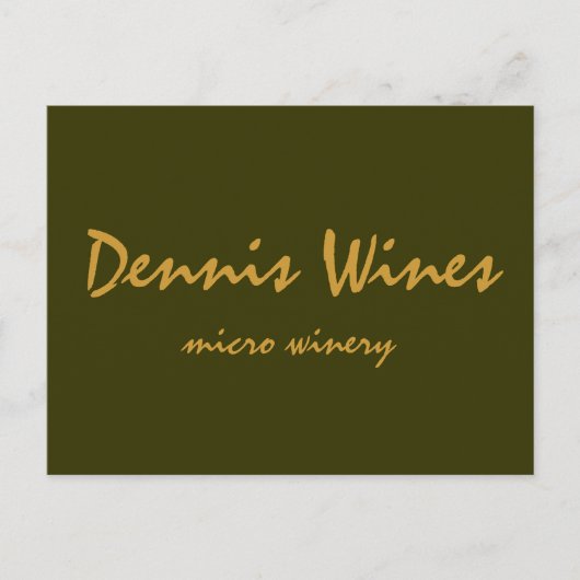 Dennis Wines Briefkaart (Voorkant)