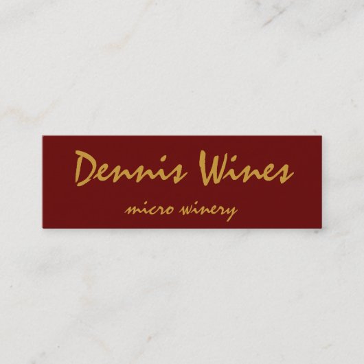 Dennis Wines Mini Visitekaartje (Voorkant)