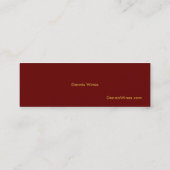 Dennis Wines Mini Visitekaartje (Achterkant)