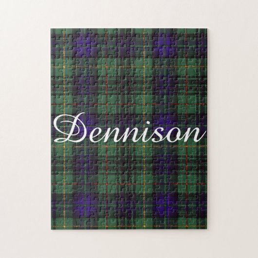 Dennison clan Pset Scottish kilt tartan Legpuzzel (Verticaal)