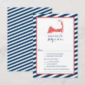 Dennisport Cape Cod | Huwelijk RSVP Kaartje (Voorkant / Achterkant)