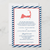 Dennisport Cape Cod Kaart en strepen | Bruiloft (Voorkant)