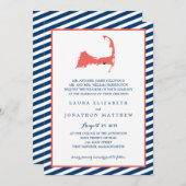 Dennisport Cape Cod Kaart en strepen | Bruiloft (Voorkant / Achterkant)