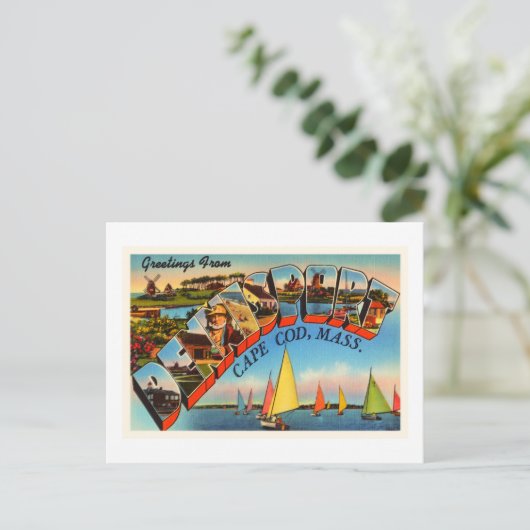 Dennisport Cape Cod Massachusetts MA Old Travel Briefkaart (Staand voorkant)