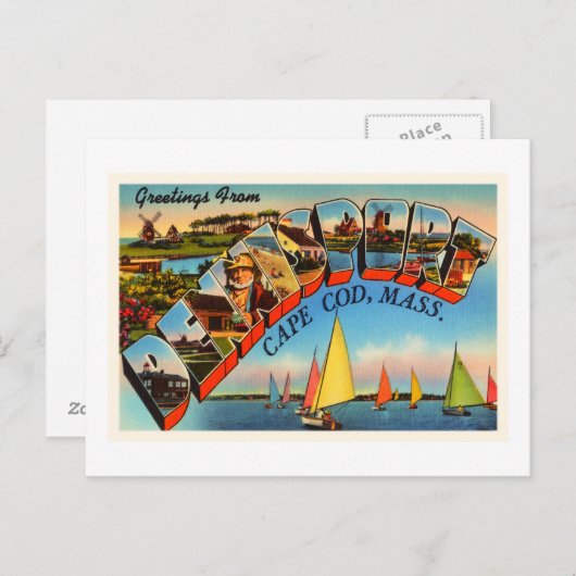 Dennisport Cape Cod Massachusetts MA Old Travel Briefkaart (Voorkant / Achterkant)