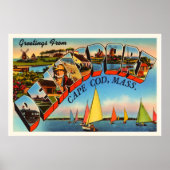 Dennisport Cape Cod Massachusetts MA Old Travel Poster (Voorkant)