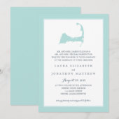 Dennist Cape Cod Kaart Zeeglas Groen | Bruiloft (Voorkant / Achterkant)