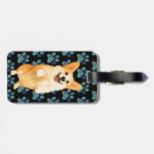 DENNY corgi - ArtMuse Journey Serie Bagagelabel (Achterkant horizontaal)