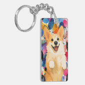 DENNY de Corgi Acryl Sleutelhanger (Voorkant Links)