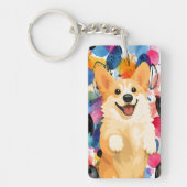 DENNY de Corgi Acryl Sleutelhanger (Voorkant)