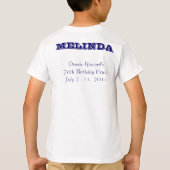 Denny's cruise Kinder Shirt (Achterkant)