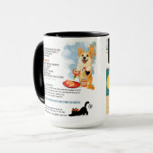 DENNY'S STUBBY SAUSAGES Corgi Art Muse Recept Mok (Voorkant links)