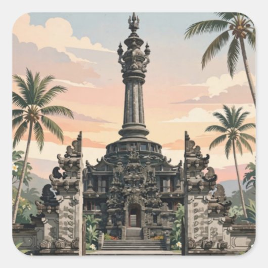Denpasar Bali Sticker (Voorkant)