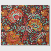 Dense bloemsierbloemen tekenen fantasiekamers cadeaupapier (Vlak)