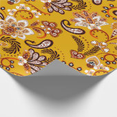 Dense bloemsierbloemen tekenen fantasiekamers cadeaupapier (Hoek)