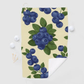 Dense Blueberry Naadloos Patroon Golfhanddoek (Insitu)