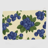 Dense Blueberry Naadloos Patroon Golfhanddoek (Horizontaal)