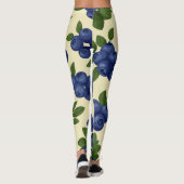 Dense Blueberry Naadloos Patroon Leggings (Achterkant)