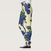 Dense Blueberry Naadloos Patroon Leggings (Links)
