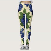 Dense Blueberry Naadloos Patroon Leggings (Voorkant)