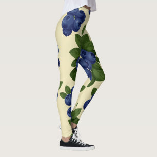 Dense Blueberry Naadloos Patroon Leggings
