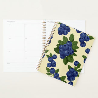 Dense Blueberry Naadloos Patroon Planner