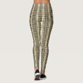 Dense Brown Black Mini Plaid Check Leggings (Achterkant)