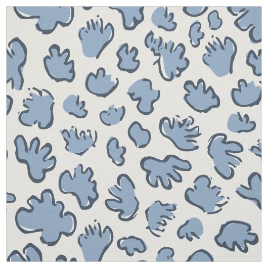 Dense Organic Terrazzo | Abstract Dusty Bluebell Stof (Swatch)