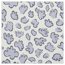 Dense Organic Terrazzo | Abstract Pale Periwinkle Stof