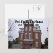 Dent County Courthouse, 1860 - Salem, Mo. ... Briefkaart (Voorkant / Achterkant)