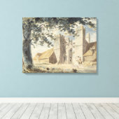 Dent de Lion, Margate, c.1791 (m/c boven grafiet w Canvas Afdruk (Insitu (Houten vloer))