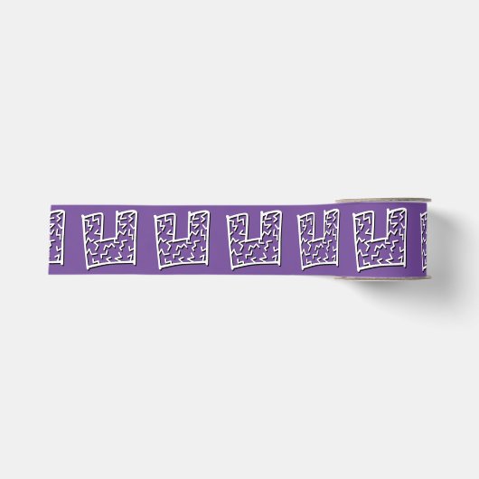 dent jaggy-patroon grosgrain lint (Voorkant)