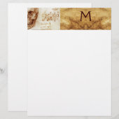 DENTAAL CLINIC, DENTIST MONOGRAM, Antiek perkament (Voorkant / Achterkant)