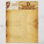 DENTAAL CLINIC, DENTIST MONOGRAM, Antiek perkament (Voorkant)