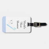 Dentaal ontwerp, tand en penseel bagagelabel (Voorkant horizontaal)