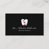 Dental 3D Heart Tooth Logo Professional Dentist Afsprakenkaartje (Voorkant)