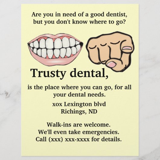 Dental adverteren Flyer (Voorkant)