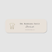 Dental Aesthetic Dentist Sand Beige Naamplaatje (Voorkant)