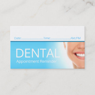 Dental afspraak herinnering Volgende bezoek Afsprakenkaartje