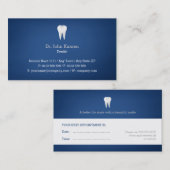 Dental Appointment Card | Blauwe Dentist Afsprakenkaartje (Voorkant / Achterkant)