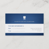 Dental Appointment Card | Blauwe Dentist Afsprakenkaartje (Achterkant)