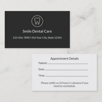Dental Appointment Card for Medical Clinics Afsprakenkaartje